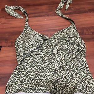 Green tankini halter top